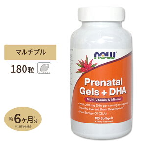 �v���i�^���W�F���{DH�i�}���`�v�� �r�^�~�����~�l�����j 180�� NOW Foods(�i�E�t�[�Y) Prenatal Gels + DHA - Multiple Vitamin & Mineral 180softgel
