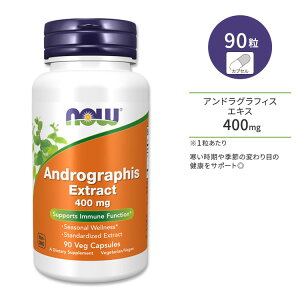 �i�E�t�[�Y �A���h���O���t�B�X 400mg �x�W�J�v�Z�� 90�� NOW Foods Andrographis �A�W�A���n�[�u