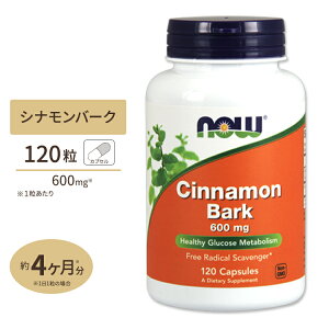 �V�i�����o�[�N 600mg 120�� NOW Foods(�i�E�t�[�Y) Cinnamon Bark 600mg 120capsules