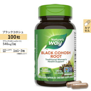 �l�C�`���[�Y�E�F�C �u���b�N�R�z�V�����[�g 100�� �J�v�Z�� Nature's Way Black Cohosh Root 100 Vegan Capsules �T�v�������g �n�[�u