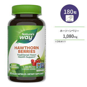 yő10%OFFN[|zlC`[YEFC z[\[x[ 1,080mg r[K JvZ 180 Nature's Way Hawthorn Berries Vegan Capsules Tvg