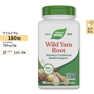 �l�C�`���[�Y�E�F�C ���C���h���� ���[�g (���L�V�R���}�C����) 700mg (2��������) �J�v�Z�� 180�� Nature's Way Wild Yam Root �T�v�������g �n�[�u ���� �A�����J