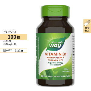 �l�C�`���[�Y�E�F�C �r�^�~��B-1 (�`�A�~��) 100mg �J�v�Z�� 100�� Nature's Way Vitamin B-1 �r�^�~��B�Q ���n���r�^�~���y�����񂹏��i�z�y���킹�Ĕ��������z