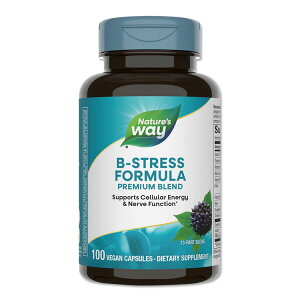 Nature's Way B-�X�g���X�t�H�[�~���� �G�]�E�R�M�G�L�X�z�� 100�� �r�[�K���J�v�Z�� �l�C�`���[�Y�E�F�C B-Stress Formula 100Vegan Capsules�y�����񂹏��i�z�y���킹�Ĕ��������z