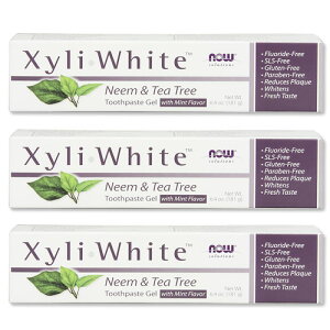 yő10%OFFN[|zLVzCg j[&eB[c[WF 181g NOW Foods (iEt[Y)@Pi Zbg Xyliwhite Neem & Tea Tree Toothpaste Gel 6.4 oz.