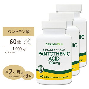 [3�Z�b�g] �l�C�`���[�Y�v���X �p���g�e���_ ( �r�^�~��B5 ) �^�C�������[�X 1000mg 60�� ��2������ �^�u���b�g NaturesPlus Pantothenicc Acid