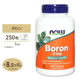 NOW Foods ボロン(ホウ素) 3mg 250粒 カプセル ナウフーズ Boron 3mg 250capsules BORON 3mg 250cp