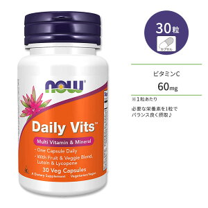 �i�E�t�[�Y �f�C���[�r�b�c (�}���`�r�^�~��&�~�l�����ܗL) �x�W�J�v�Z�� 30�� NOW Foods Daily Vits Veg Capsules �I�[�K�j�b�N �t���[�c �r�^�~�� ���e�C�� ���R�s��