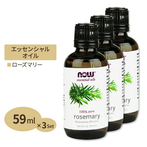 [3�Z�b�g] �i�E�t�[�Y 100%�s���A ���[�Y�}���[ �G�b�Z���V�����I�C�� (����) 59ml NOW Foods rosemary essential oils �A���}�I�C�� Rosemary Oil 2 oz 3bottles set
