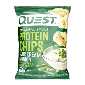 クエストニュートリション プロテインチップス サワークリーム&オニオン味 32g (1.1oz) Quest Nutrition PROTEIN CHIPS SOUR CREAM & ONION FLAVOR タンパク質 低糖質 大人気 エネルギー