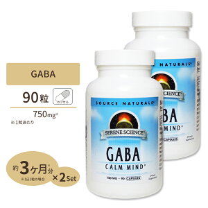 [2�Z�b�g] �\�[�X�i�`�������Y �M���o �K���}�A�~�m���_ 750mg 90�� Source Naturals GABA 750mg 90Capsules�y�����T�C�Y�z�y�����񂹏��i�z�y���킹�Ĕ��������z