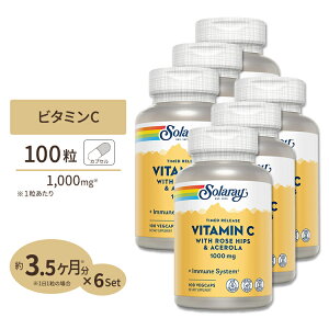 [6Zbg] \[ 2iK^C[X r^~C 1000mg 100 Solaray Vitamin C With Rose Hips & Acerola Timed-Release