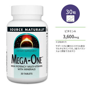 �\�[�X�i�`�������Y ���K���� �}���`�r�^�~�� �~�l�����z�� 30�� �^�u���b�g Source Naturals Mega-One High Potency Multi-Vitamin With Minerals Tablets �T�v�������g �r�^�~�� �~�l���� ���N�T�|�[�g�y������