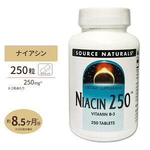 �\�[�X�i�`�������Y �i�C�A�V�� 250mg 250�� Source Naturals Niacin 250mg 250Tablets[�����T�C�Y]�y�����񂹏��i�z�y���킹�Ĕ��������z