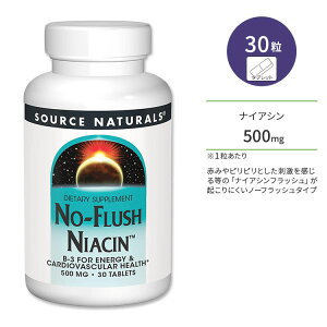�\�[�X�i�`�������Y �m�[�t���b�V�� �i�C�A�V�� �r�^�~��B-3 500mg �^�u���b�g 30�� Source Naturals No-Flush Niacin Vitamin B-3 500 mg 30 Tablets�y�����񂹏��i�z�y���킹�Ĕ��������z