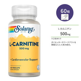 ソラレー L-カルニチン 500mg 60粒 ベジカプセル Solaray L-Carnitine 60 Veggie Capsules サプリメント アミノ酸 フリーフォーム サポート ワークアウト ダイエットサポート 運動 トレーニング ボディケア