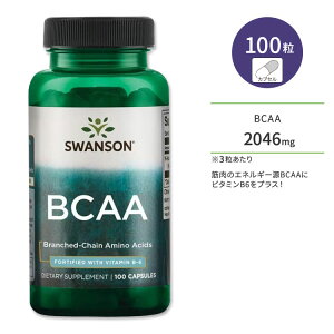 �X�����\�� BCAA ���򍽃A�~�m�_ �T�v�������g 100�� Swanson Branched-Chain Amino Acids �J�v�Z�� L-���C�V�� L-�C�\���C�V�� L-�o���� �r�^�~��B6
