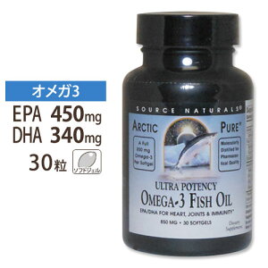 �\�[�X�i�`�������Y DHA EPA �T�v�������g�A�[�N�e�B�b�N�s���A �I���K-3 �t�B�b�V���I�C�� 850mg 30�� Source Naturals Arctic Pure Omega-3 Fish Oil 30Capsules�y�����񂹏��i�z�y���킹�Ĕ��������z