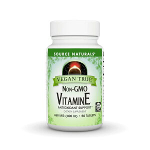�\�[�X�i�`�������Y ���B�[�K���g�D���[ ���`�q�g�� �r�^�~��E 400IU 50�� Source Naturals Vegan True Non-GMO Vitamin E 400 IU 50 Tablet �y�����񂹏��i�z�y���킹�Ĕ��������z