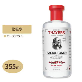 Thayers フェイシャルトナー ウィッチヘーゼル ローズペタルの香り 化粧水 355ml バラ アロエベラフォーミュラ アルコールフリー 敏感肌 (セイヤーズ) 単品 セット