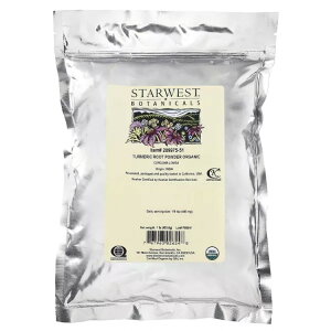 �X�^�[�E�G�X�g�{�^�j�J���Y �I�[�K�j�b�N �^�[�����b�N���[�g�p�E�_�[ 453g STARWEST BOTANICALS Organic Turmeric Root Powder 1 LB �y�����񂹏��i�z