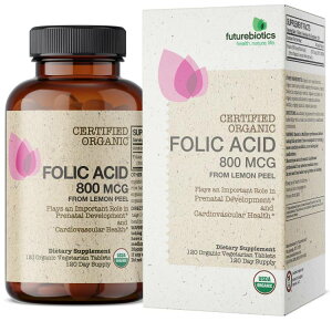 �t���[�`���[�o�C�I�e�B�N�X �t�_ �I�[�K�j�b�N�F�� 120�x�W�^�u���b�g FUTUREBIOTICS Folic Acid - Certified Organic 120 TAB VEGI �y�����񂹏��i�z