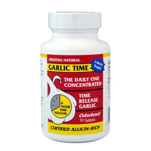 �A���]�i�i�`�������v���_�N�c �K�[���b�N�^�C�� �^�C�������[�X 180�J�v�Z�� ARIZONA NATURAL PRODUCTS Garlic Time Time Release 180 CAPSULE �y�����񂹏��i�z