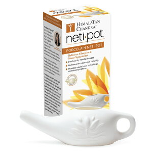 �q�}�������`�����h�� �Z���~�b�N �l�e�B�|�b�g �������t�� 1�� HIMALAYAN CHANDRA Ceramic Neti Pot w/ Instructions 1 PC �y�����񂹏��i�z