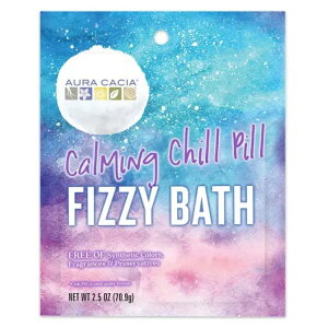 �I�[���J�V�A �J�[�~���O �`���s�� �t�B�W�[�o�X 71g AURA CACIA Calming Chill Pill Fizzy Bath 2.5 OUNCE �y�����񂹏��i�z