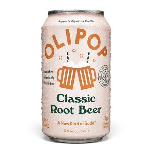 �I���|�b�v �v���o�C�I�e�B�N�X�\�[�_ �N���V�b�N���[�g�r�A 355ml 1�{ OLIPOP Prebiotic Soda, Classic Root Beer, 12 fl oz �y�����񂹏��i�z