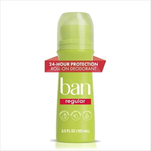 �o�� �C���r�W�u�� ���[���I�� �f�I�h�����g ���M�����[�̍��� 100mL Ban Invisible Roll-on Antiperspirant Deodorant for Women and Men, Regular Scent, 3.5 oz �y�����񂹏��i�z