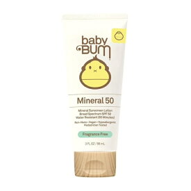 サンバム ベビーバム ミネラル 日焼け止めローション SPF50 無香料 85g Sun Bum Baby Bum Mineral Sunscreen Lotion, SPF 50, Fragrance Free, 3 oz 【お取り寄せ商品】