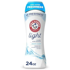 �A�[���A���h�n���}�[ ����p����t���r�[�Y �N���X�v�N���[���̍��� 680g ARM & HAMMER Light In-Wash Scent Booster, Laundry Scent Booster Crisp Clean scent, 24 O �y�����񂹏��i�z
