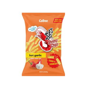 �J���r�[ �V�������v�`�b�v�X �Ă��z�b�g�K�[���b�N�����V�������v�`�b�v�X 94g Calbee Shrimp Chips Baked Hot Garlic Flavored Shrimp Chips 3.3oz Bag �y�����񂹏��i�z