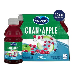 �I�[�V�����X�v���[ �N�����A�b�v�� �N�����x���[�A�b�v���W���[�X 295ml 6�{���� Ocean Spray Cran-Apple Cranberry Apple Juice Drinks, 10 fl oz Bottles, 6 Count �y�����񂹏��i�z