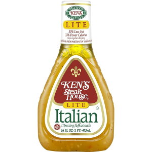 �P���Y�X�e�[�L�n�E�X ���C�g �C�^���A�� �T���_�h���b�V���O���}���l 473mL Ken's Steak House Lite Italian Salad Dressing & Marinade 16 fl oz �y�����񂹏��i�z