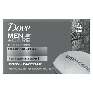 �_�� ����+�P�A �G�������c �{�f�B���t�F�C�X�o�[ �`���R�[��+�N���C 106g 4�{���� Dove Men+Care Elements Body and Face Bar Charcoal + Clay, 43.75oz, 4 Bar �y�����񂹏��i�z�y���킹�Ĕ��������z