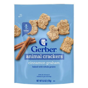 �K�[�o�[ �x�r�[�X�i�b�N �V�i�����O���n�� �A�j�}���N���b�J�[ 170g Gerber Toddler Snacks for Baby, Cinnamon Graham Animal Crackers, 6 oz �y�����񂹏��i�z