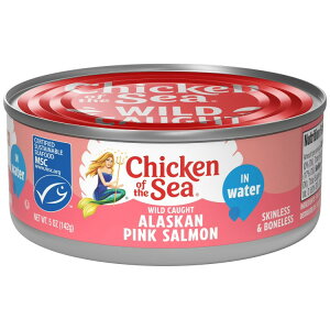 �`�L���I�u�U�V�[ �V�R�A���X�J�Y�s���N�T�[���� ��E���Ȃ� 142g Chicken of the Sea Wild Caught Alaskan Pink Salmon, Skinless & Boneless 5 oz �y�����񂹏��i�z
