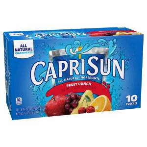 [�����]�J�v���T�� �t���[�c�p���` �t���[�o�[�W���[�X�h�����N 177ml 10�{ Capri Sun Fruit Punch Flavored with other natural flavor Juice Drink Blend, 10 ct Box, �y�����񂹏��i�z