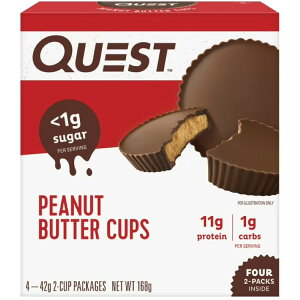 �N�G�X�g�j���[�g���V���� �s�[�i�b�c�o�^�[�J�b�v 4�� Quest Nutrition Peanut Butter Cups, High Protein, Low Carb, Gluten Free, Keto Friendly, 4ct �y�����񂹏��i�z