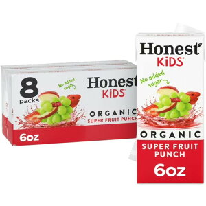 �I�l�X�g�L�b�Y �I�[�K�j�b�N �X�[�p�[�t���[�c�p���`�W���[�X ��177mL 8�{�Z�b�g Honest Kids Organic Super Fruit Punch Juice, 6 fl oz, 8 Juice Boxes �y�����񂹏��i�z