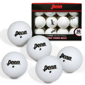 �y�� �싅�{�[�� �z���C�g 40mm 1�X�^�[ 36������ Penn 40mm 1-Star White Table Tennis Balls; Box of 36 Official Tournament Size �y�����񂹏��i�z