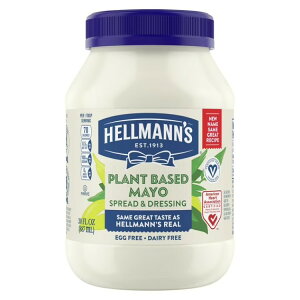 �w���}���Y �v�����g�x�[�X �}���l�[�Y�X�v���b�h���h���b�V���O 887mL �W���[ Hellmann's Plant Based Mayonnaise Spread & Dressing Condiments, 30 fl oz Jar �y�����񂹏��i�z