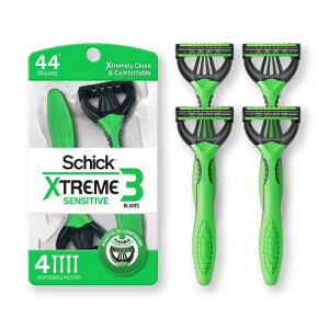 �V�b�N �G�N�X�g���[��3 �Z���V�e�B�u �����Y�g���̂ăJ�~�\�� 3���n 4�{ Schick Xtreme 3 Sensitive 3 Blade Disposable Razors for Men, 4ct �y�����񂹏��i�z