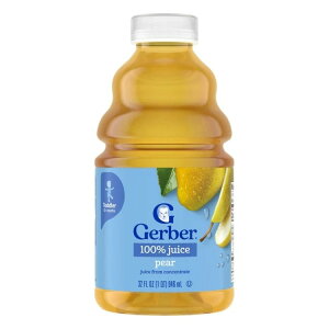 �K�[�o�[ �m���W���[�X �t���[�c�W���[�X 946ml Gerber Pear Juice Fruit Juice, 32 fl oz Bottle �y�����񂹏��i�z