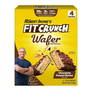 �t�B�b�g�N�����` �s�[�i�b�c�o�^�[ �E�G�n�[�X �v���e�C���o�[ 4�{�� FITCRUNCH Peanut Butter WAFER Protein Bar, 16g, 4ct �y�����񂹏��i�z