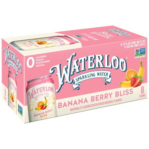 �E�H�[�^�[���[ �X�p�[�N�����O�E�H�[�^�[ �o�i�i�x���[�p���` 355ml 8�{�p�b�N Waterloo Sparkling Water, Banana Berry Punch, 12 fl oz, 8 Pack Cans �y�����񂹏��i�z
