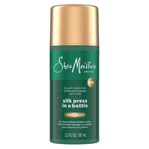 �V�A���C�X�`���[ �V���N�v���X �v���b�v�N���[�� �A�����I�C���z�� ��97ml SheaMoisture Silk Press Prep Cream with Amla Oil, Heat Protection 3.3 fl oz �y�����񂹏��i�z