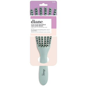 �_�C�A�� 2�C��1 �t���b�N�X �f�^���O�����V���C�� �w�A�u���V �V�R�ؖ� Diane 2-In-1 Flex Detangle and Shine Hiar Brush with Boar Bristles �y�����񂹏��i�z